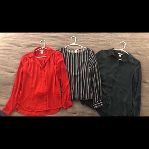 Women’s H&M long sleeve blouses